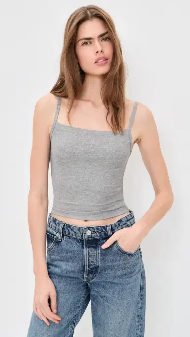 ÉTERNE 90's Tank Top Heather Grey | Thumbnail 2 ÉTERNE 90's Tank Top Heather Grey | Thumbnail 2