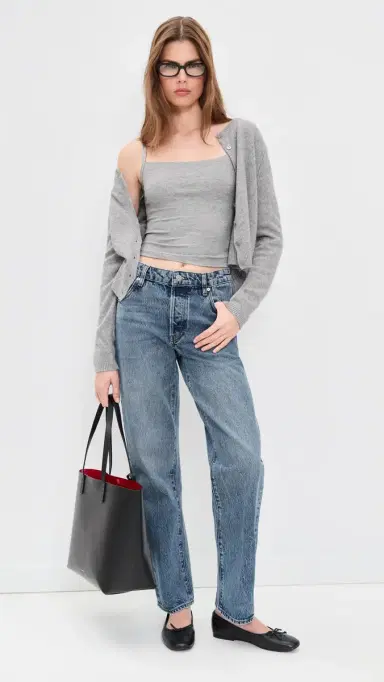 ÉTERNE 90's Tank Top Heather Grey | Thumbnail 5 ÉTERNE 90's Tank Top Heather Grey | Thumbnail 5