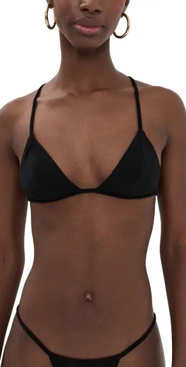Norma Kamali No Tie Mini Bikini Top Black | Thumbnail 1