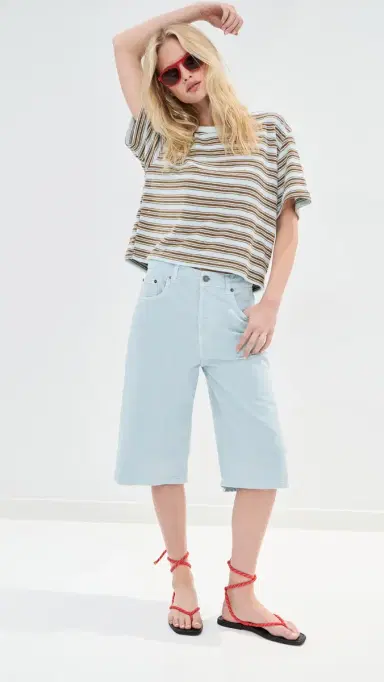 LE BOP Poppy Tee ight Blue/Chocolate | Thumbnail 5