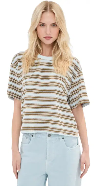 LE BOP Poppy Tee ight Blue/Chocolate | Thumbnail 1