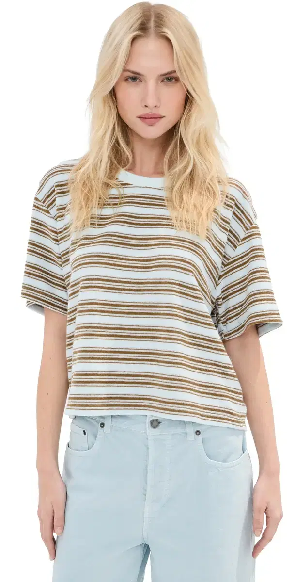 Poppy Tee ight Blue/Chocolate