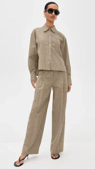 Vince Cropped Button Down Shirt | Thumbnail 5 Vince Cropped Button Down Shirt | Thumbnail 5