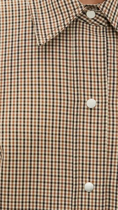Vince Cropped Button Down Shirt | Thumbnail 6 Vince Cropped Button Down Shirt | Thumbnail 6