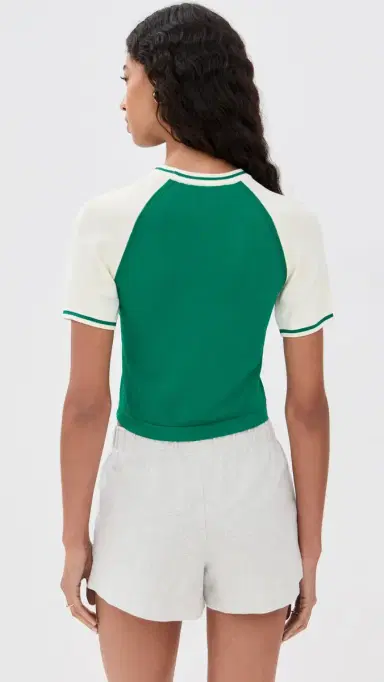 State & Lake Raglan Baseball Tee Green/White L | Thumbnail 4