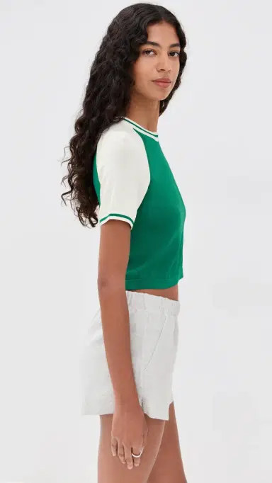 State & Lake Raglan Baseball Tee Green/White L | Thumbnail 5