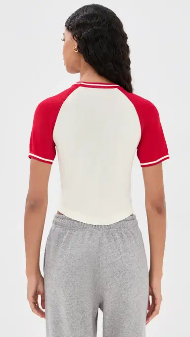 State & Lake Raglan Baseball Tee White/Red S | Thumbnail 4