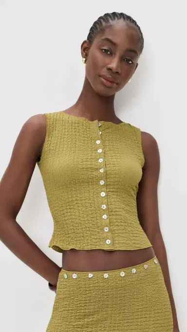 Lisa Says Gah Summer Top Olive | Thumbnail 2