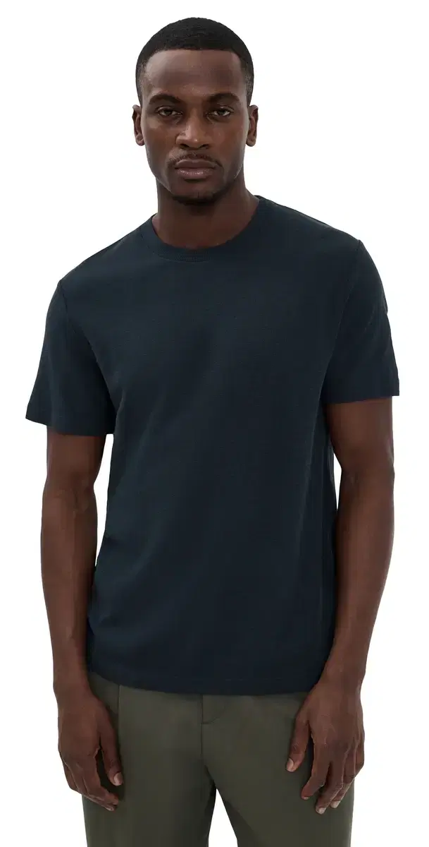 NN07 Clive Textured Tee Navy Blue