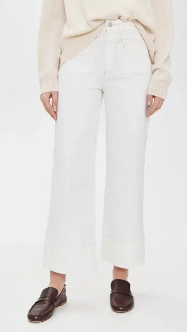 PAIGE Anessa Wide Leg Jeans Toasted Ecru 31 | Thumbnail 2