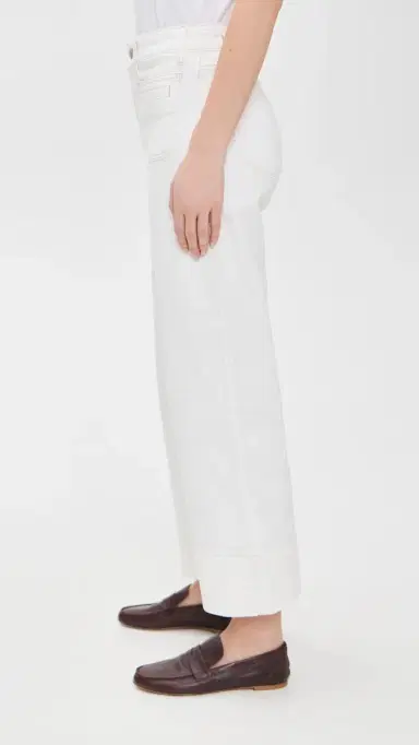 PAIGE Anessa Wide Leg Jeans Toasted Ecru 31 | Thumbnail 4