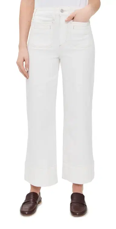 PAIGE Anessa Wide Leg Jeans Toasted Ecru 31 | Thumbnail 1