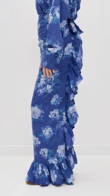 Coniglio Palm Beach Ruffle Power Pareo Brushstroke Floral Misty Blue | Thumbnail 4 Coniglio Palm Beach Ruffle Power Pareo Brushstroke Floral Misty Blue | Thumbnail 4