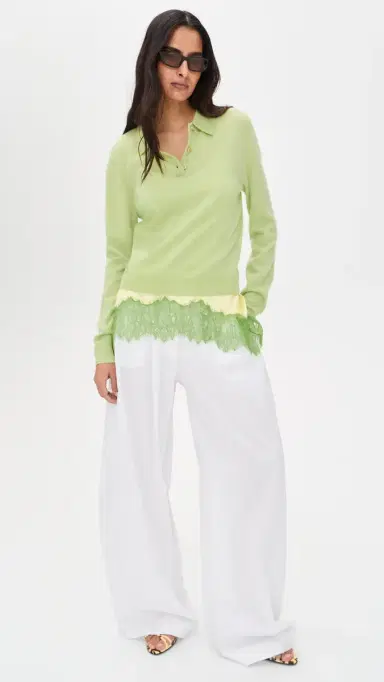 Staud Chloe Silk Camisole Key Lime/Sprout | Thumbnail 5 Staud Chloe Silk Camisole Key Lime/Sprout | Thumbnail 5
