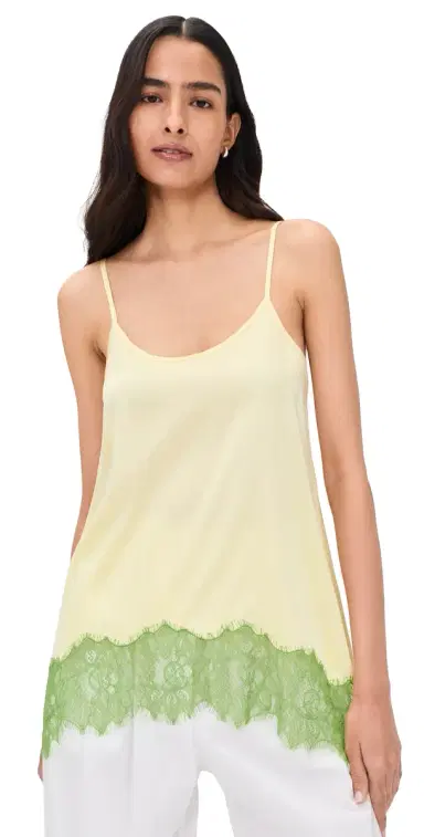 Staud Chloe Silk Camisole Key Lime/Sprout | Thumbnail 1 Staud Chloe Silk Camisole Key Lime/Sprout | Thumbnail 1