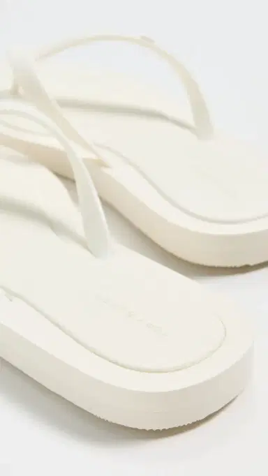 Tory Burch Kira Padded Flip Flops New Ivory/Gold 8 | Thumbnail 4