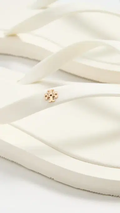 Tory Burch Kira Padded Flip Flops New Ivory/Gold 8 | Thumbnail 6
