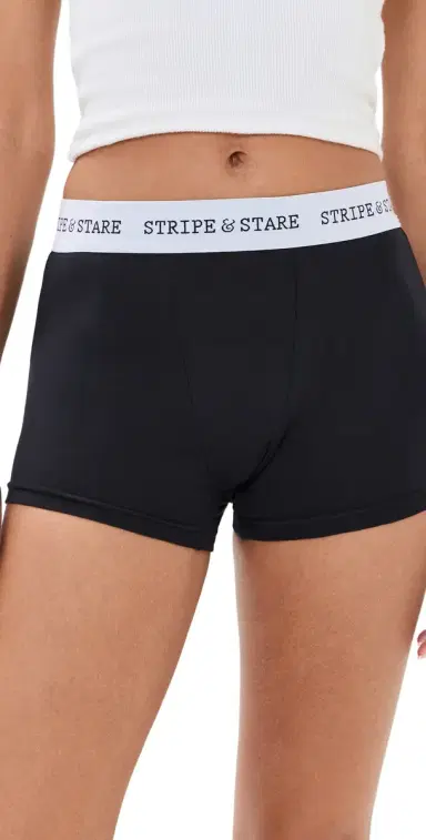 Stripe & Stare Women's Boxers Black S | Thumbnail 1