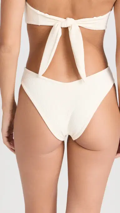 Montce Lulu Bikini Bottoms Cream Rib | Thumbnail 3