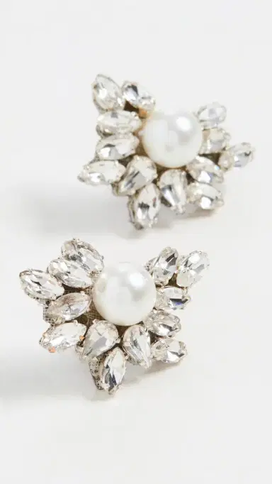 Deepa Gurnani Deepa by Sahana Earrings Silver One Size | Thumbnail 2