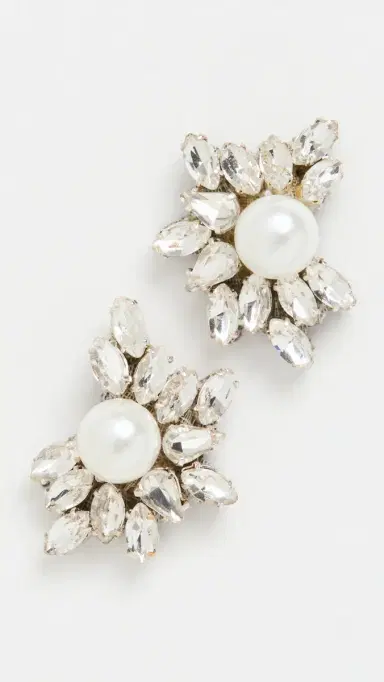 Deepa Gurnani Deepa by Sahana Earrings Silver One Size | Thumbnail 4