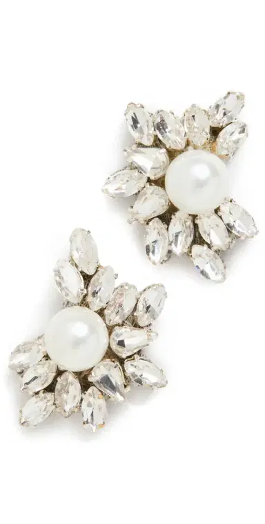 Deepa Gurnani Deepa by Sahana Earrings Silver One Size | Thumbnail 1