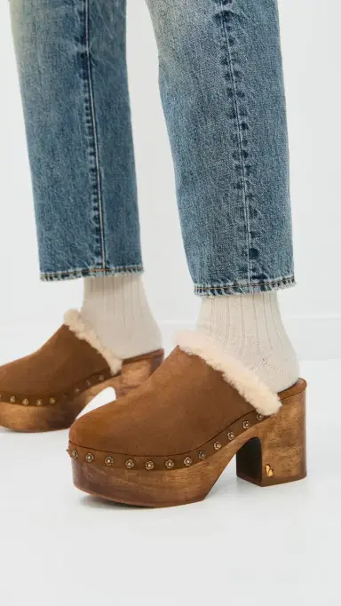 Larroudé Miso Wooden Platform Clogs Peanut | Thumbnail 3 Larroudé Miso Wooden Platform Clogs Peanut | Thumbnail 3