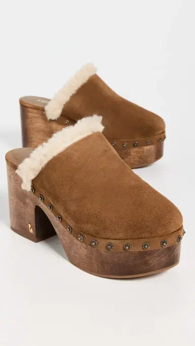 Larroudé Miso Wooden Platform Clogs Peanut | Thumbnail 4 Larroudé Miso Wooden Platform Clogs Peanut | Thumbnail 4