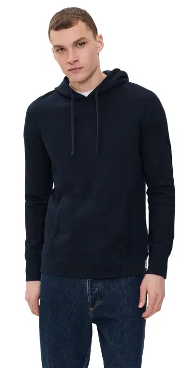REIGNING CHAMP Midweight Terry Slim Hoodie Navy | Thumbnail 1 REIGNING CHAMP Midweight Terry Slim Hoodie Navy | Thumbnail 1