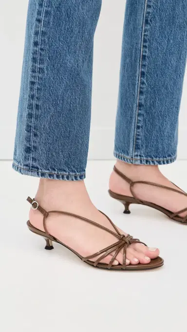 aeyde Amara Patent Calf Leather Tobacco Sandals Tobacco 37 | Thumbnail 3