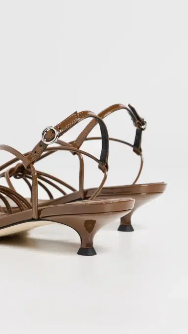 aeyde Amara Patent Calf Leather Tobacco Sandals Tobacco 37 | Thumbnail 4