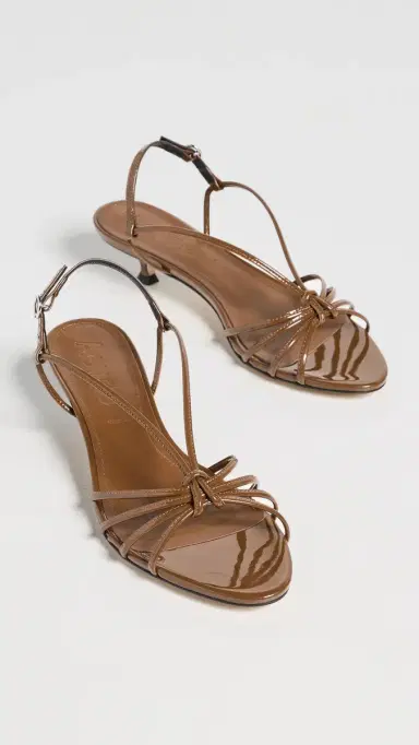 aeyde Amara Patent Calf Leather Tobacco Sandals Tobacco 37 | Thumbnail 5