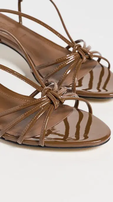 aeyde Amara Patent Calf Leather Tobacco Sandals Tobacco 37 | Thumbnail 6