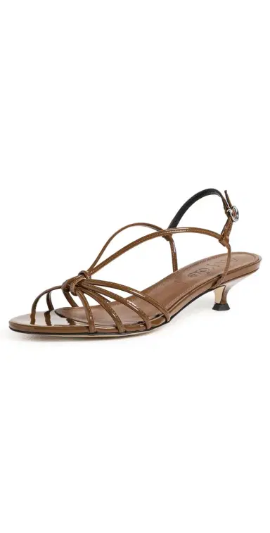 aeyde Amara Patent Calf Leather Tobacco Sandals Tobacco 37 | Thumbnail 1