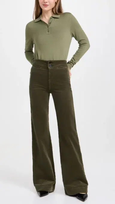 ASKK NY Brighton Wide Leg Corduroy Pants Safari Green | Thumbnail 5 ASKK NY Brighton Wide Leg Corduroy Pants Safari Green | Thumbnail 5