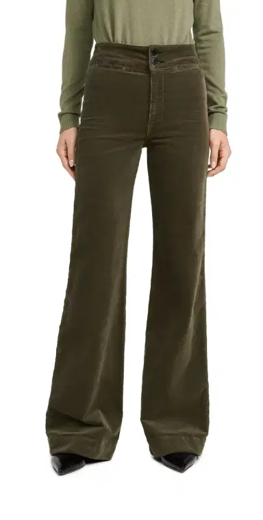 ASKK NY Brighton Wide Leg Corduroy Pants Safari Green | Thumbnail 1 ASKK NY Brighton Wide Leg Corduroy Pants Safari Green | Thumbnail 1