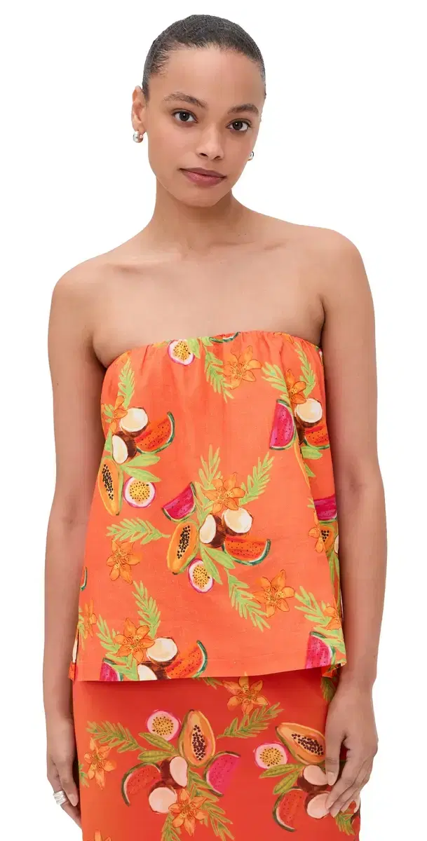 Papaya Strapless Top Papaya