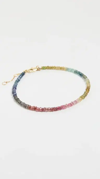 SHASHI Natasha Gemstone Bracelet Muted Rainbow One Size | Thumbnail 2