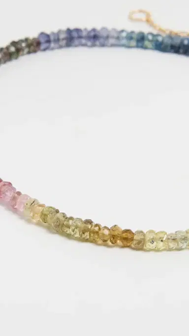 SHASHI Natasha Gemstone Bracelet Muted Rainbow One Size | Thumbnail 4