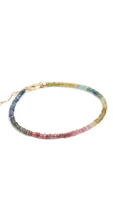 SHASHI Natasha Gemstone Bracelet Muted Rainbow One Size | Thumbnail 1