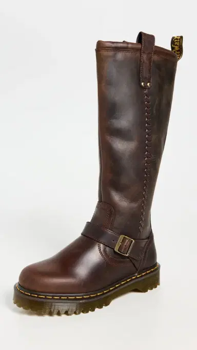 Dr. Martens Anistone Dark Brown Crazy Horse Biker Boots Dark Brown | Thumbnail 2 Dr. Martens Anistone Dark Brown Crazy Horse Biker Boots Dark Brown | Thumbnail 2