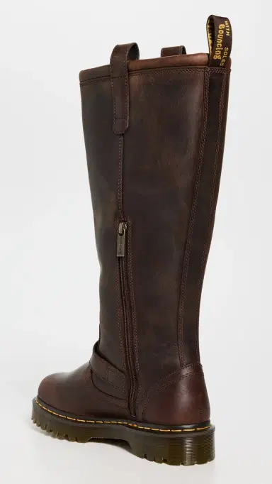 Dr. Martens Anistone Dark Brown Crazy Horse Biker Boots Dark Brown | Thumbnail 4 Dr. Martens Anistone Dark Brown Crazy Horse Biker Boots Dark Brown | Thumbnail 4