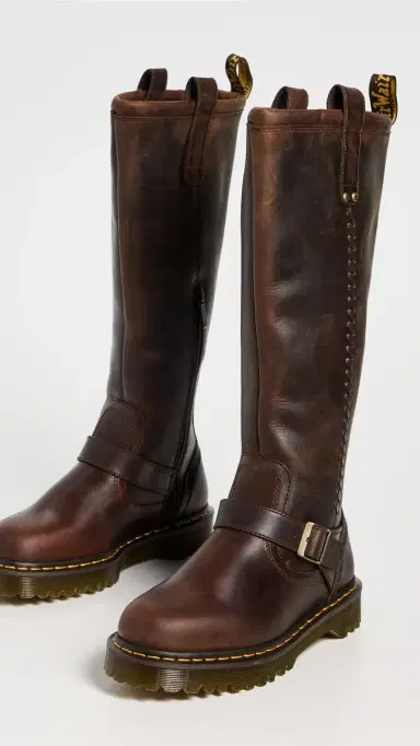 Dr. Martens Anistone Dark Brown Crazy Horse Biker Boots Dark Brown | Thumbnail 5 Dr. Martens Anistone Dark Brown Crazy Horse Biker Boots Dark Brown | Thumbnail 5