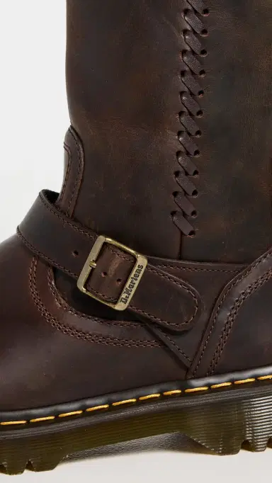 Dr. Martens Anistone Dark Brown Crazy Horse Biker Boots Dark Brown | Thumbnail 6 Dr. Martens Anistone Dark Brown Crazy Horse Biker Boots Dark Brown | Thumbnail 6