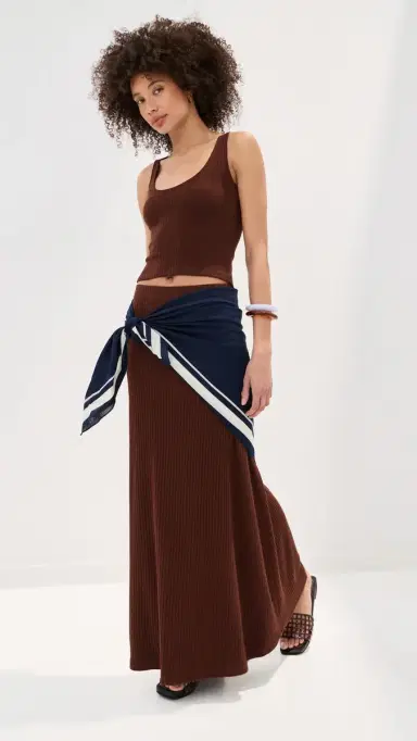 LE BOP Remi Skirt Chocolate | Thumbnail 2