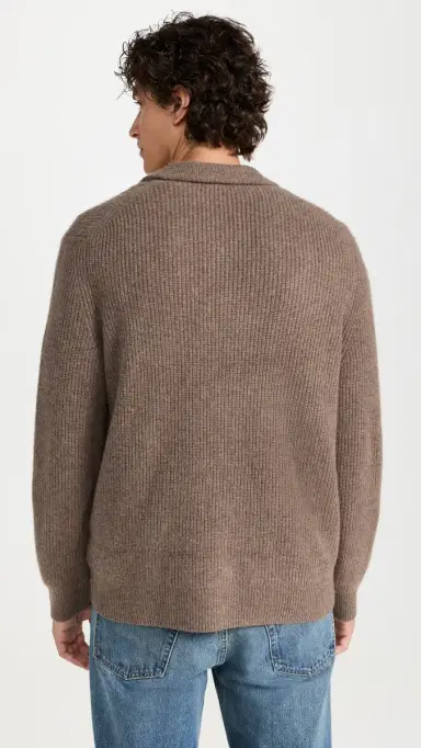 Alex Mill Mitchell Cardigan In Marled Cashmere Heather Walnut S | Thumbnail 3 Alex Mill Mitchell Cardigan In Marled Cashmere Heather Walnut S | Thumbnail 3