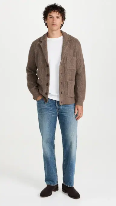 Alex Mill Mitchell Cardigan In Marled Cashmere Heather Walnut S | Thumbnail 5 Alex Mill Mitchell Cardigan In Marled Cashmere Heather Walnut S | Thumbnail 5