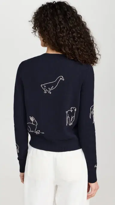 Sea Demi French Workwear Knit Cardigan Navy XL | Thumbnail 3