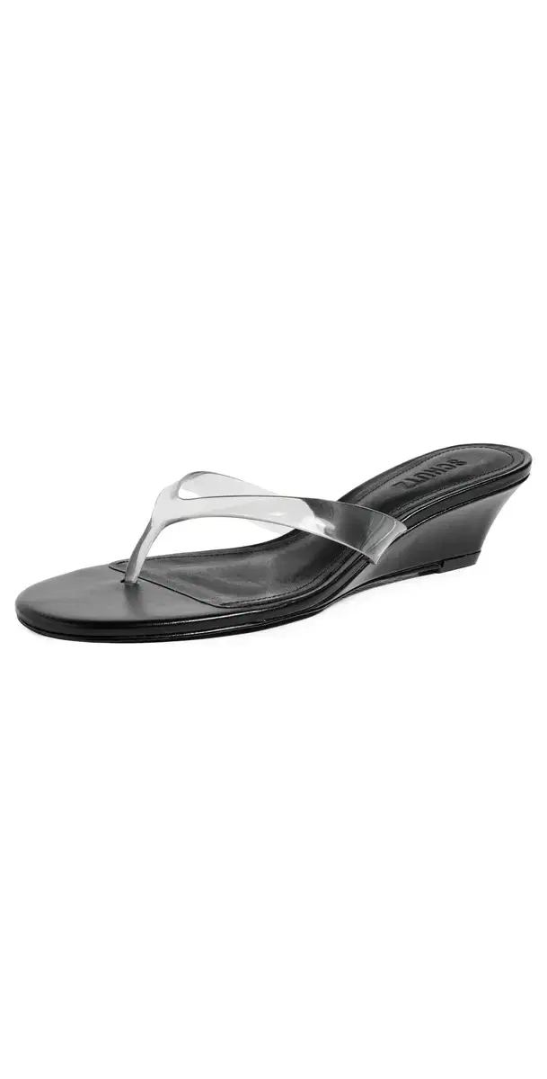 Schutz Roslyn Jelly Wedges Black