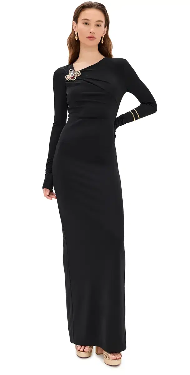 Nala Long Sleeve Maxi Dress Black